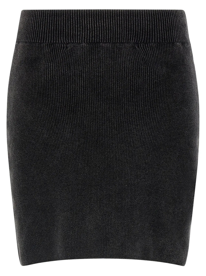 Alexander Wang Black Cotton Long Skirt