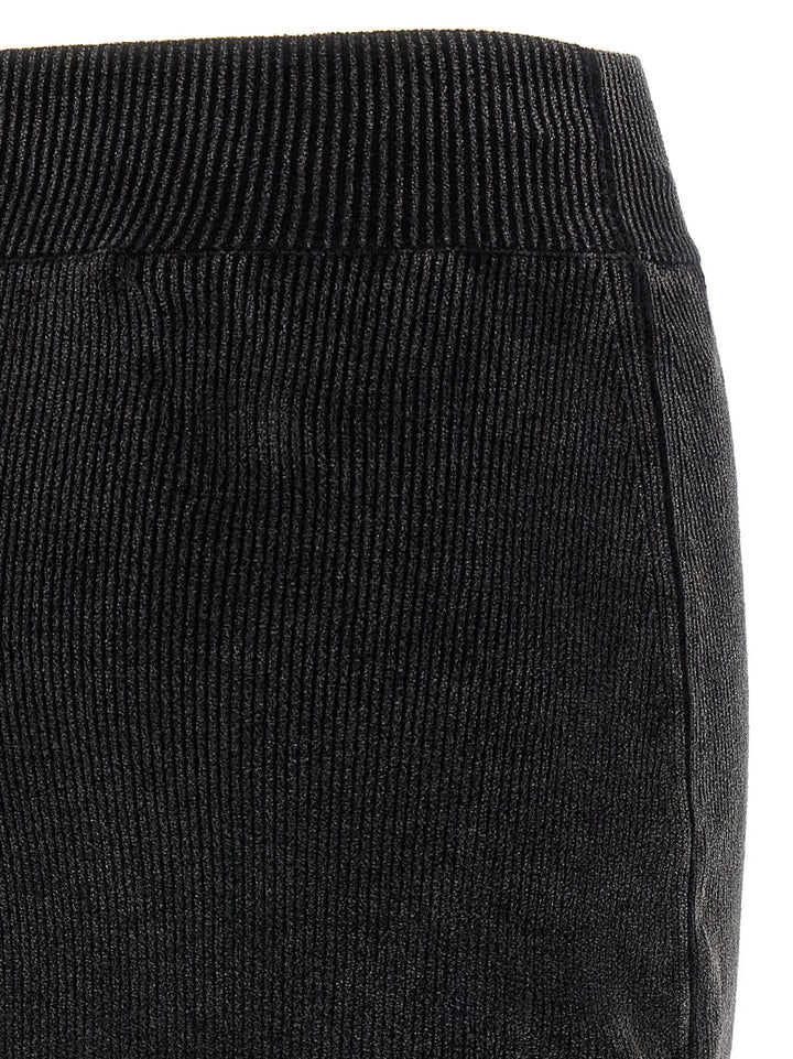 Alexander Wang Black Cotton Long Skirt