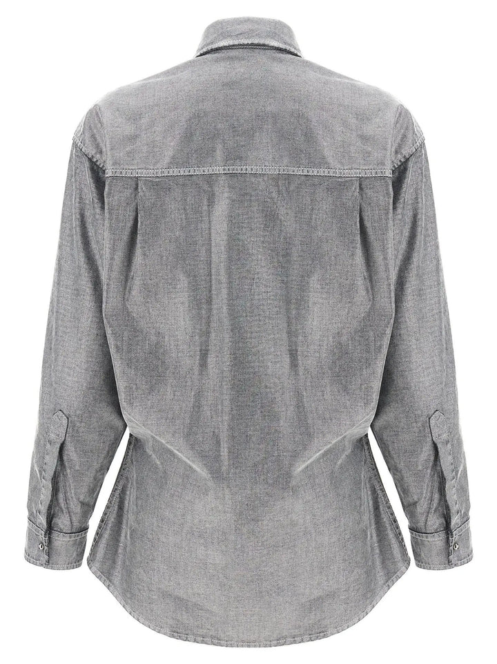 Darkpark Silver Cotton Blouse