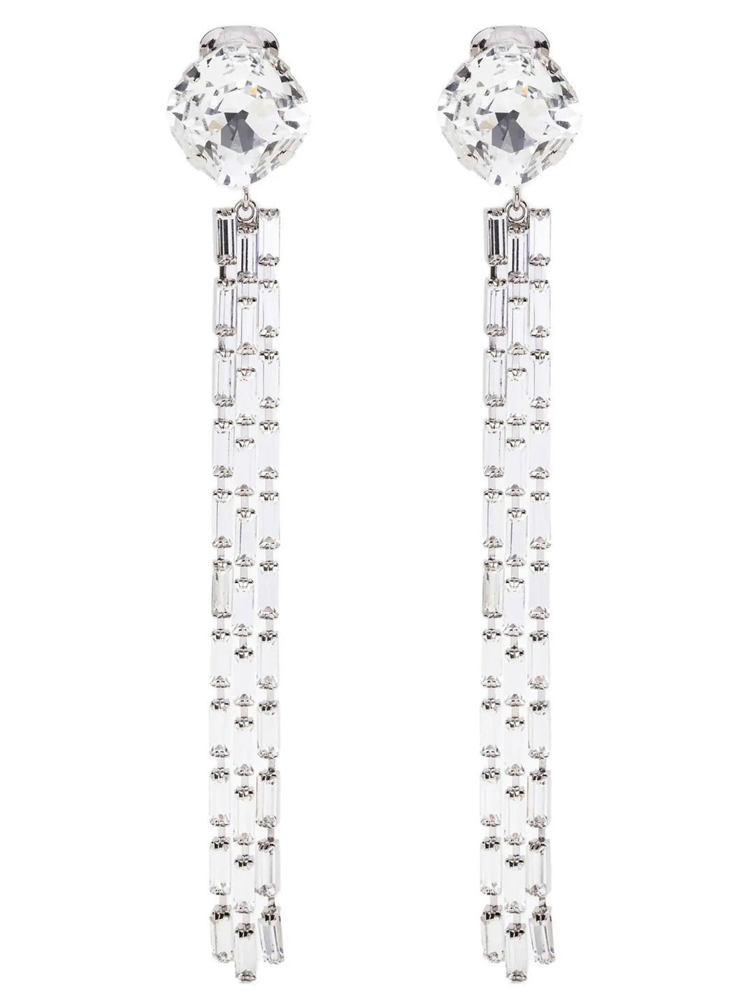 Alessandra Rich Silver Glass Earrings