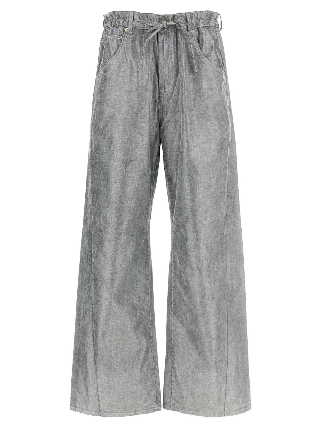 Darkpark Silver Cotton Jeans Denim