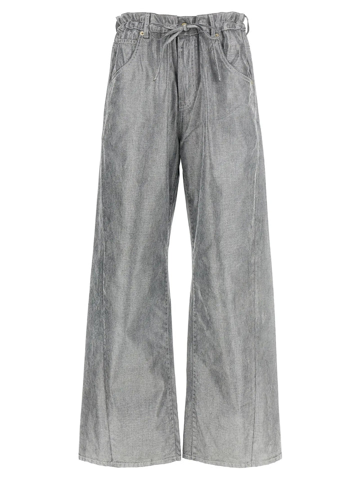 Darkpark Silver Cotton Jeans Denim