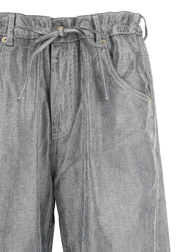 Darkpark Silver Cotton Jeans Denim