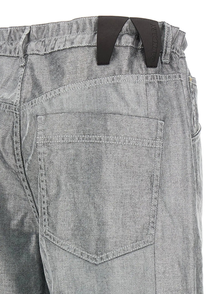 Darkpark Silver Cotton Jeans Denim