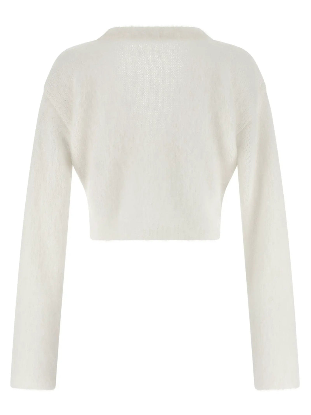 Alessandra Rich White Wool Cardigan