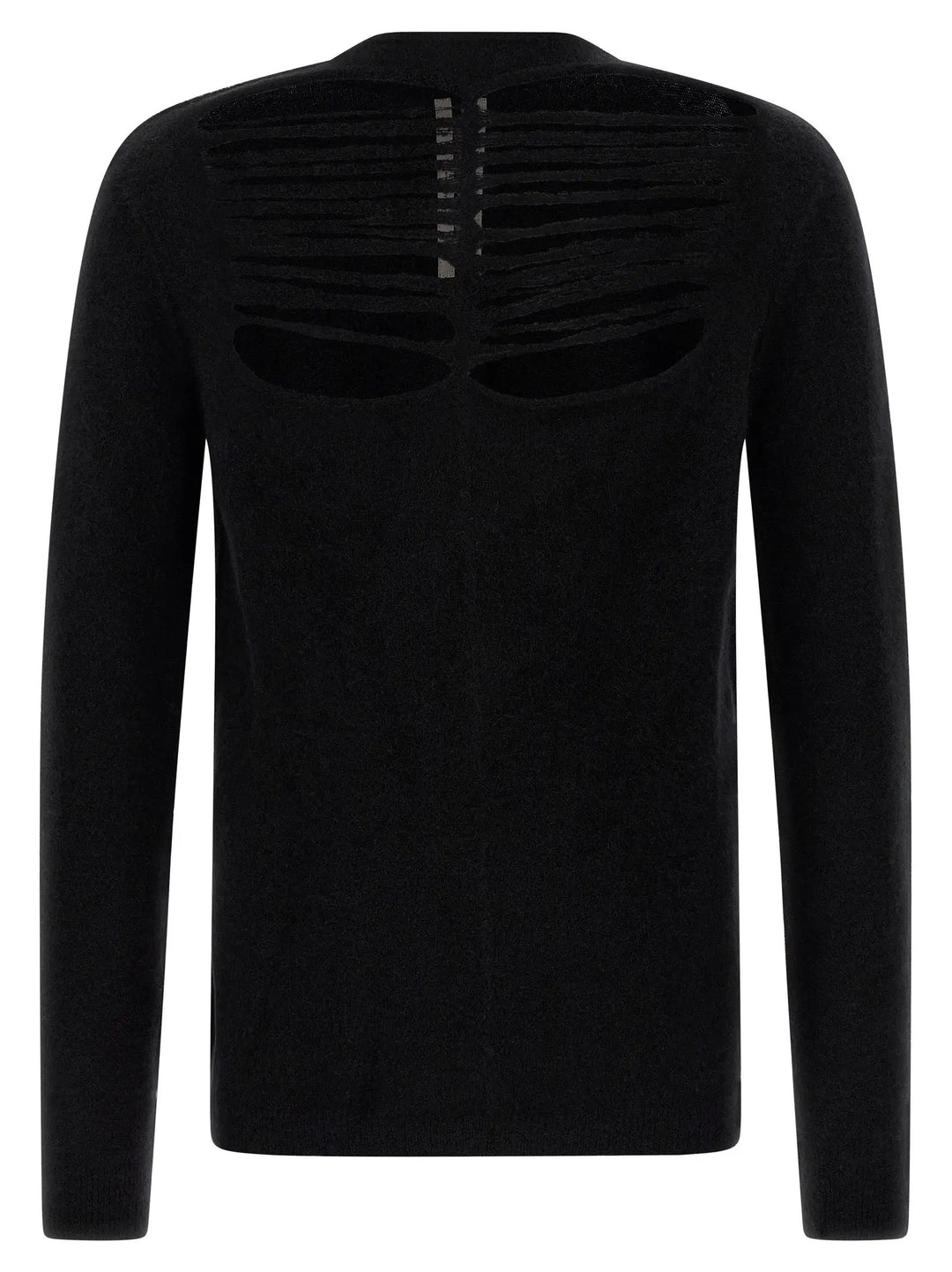 Rick Owens Black Wool Cardigan