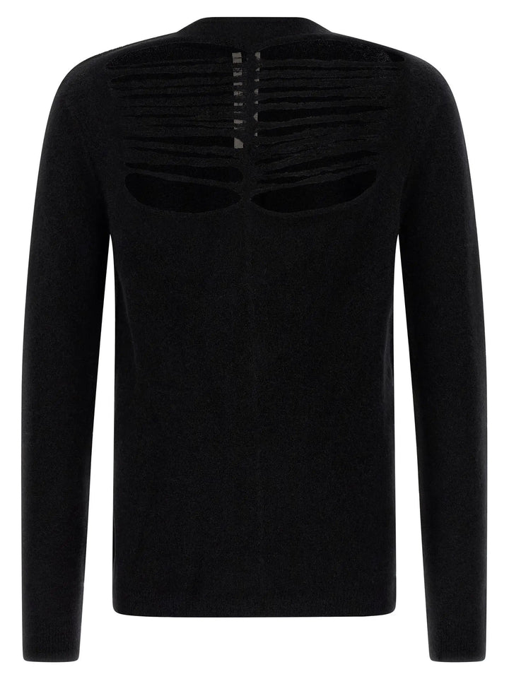 Rick Owens Black Wool Cardigan