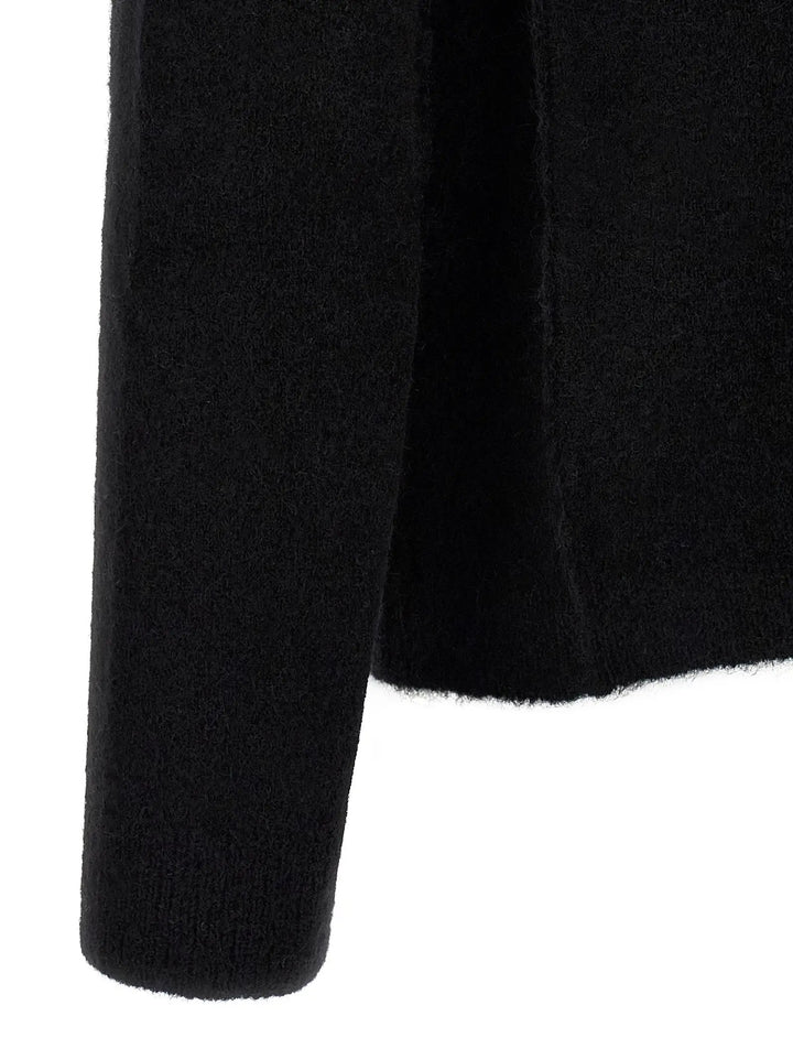 Rick Owens Black Wool Cardigan