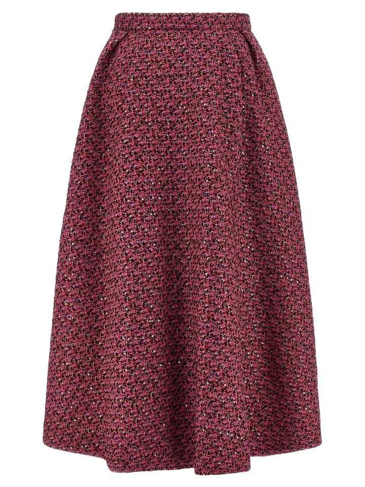 Alessandra Rich Multicolor Polyamide Midi Skirt