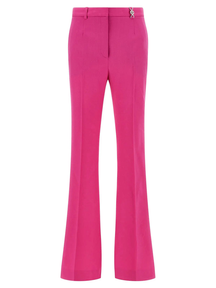 Versace Fuchsia Virgin Wool Flared Pants