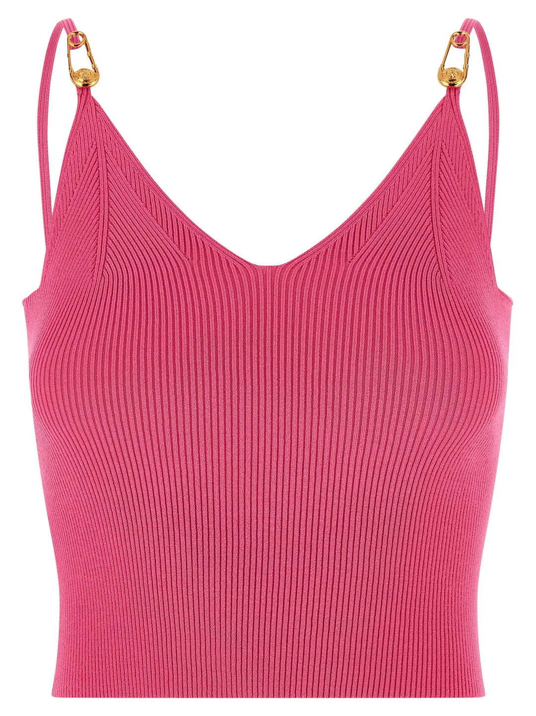 Versace Fuchsia Viscose Sleeveles T-Shirt