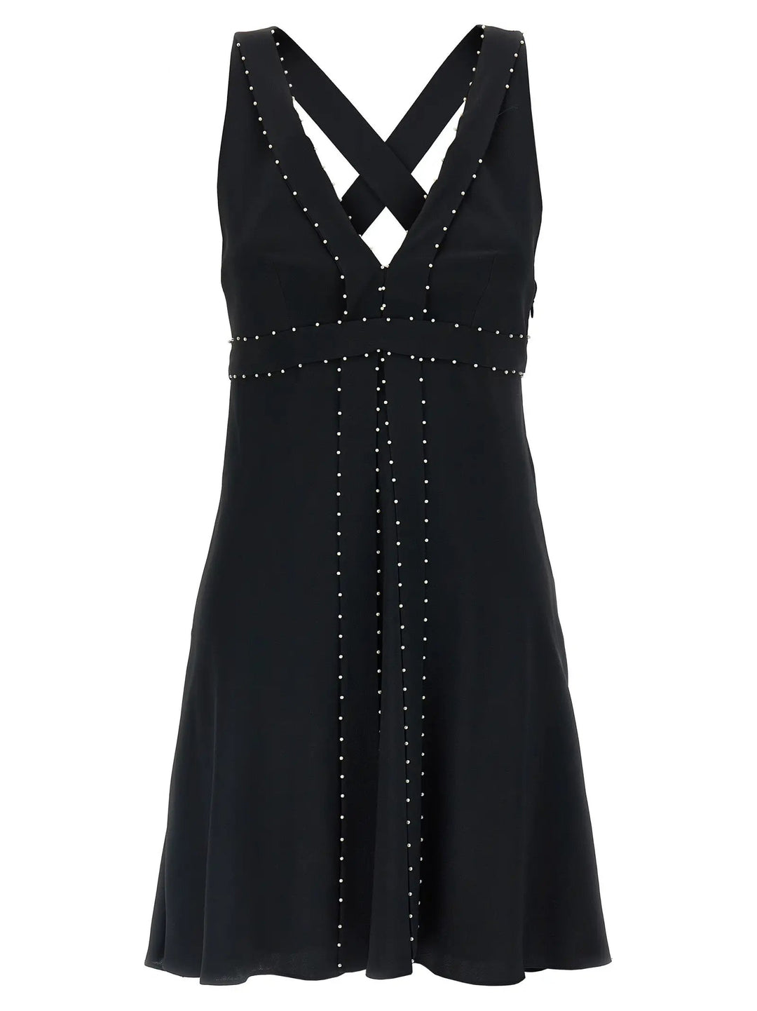Giovanni Bedin Black Acetate Short Dress