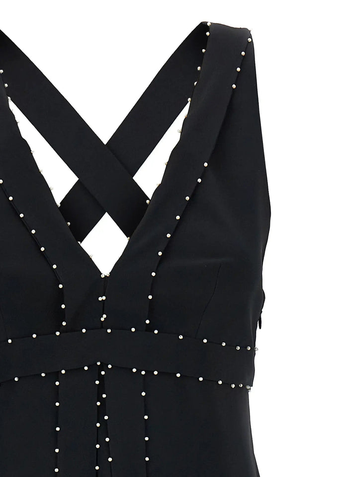 Giovanni Bedin Black Acetate Short Dress