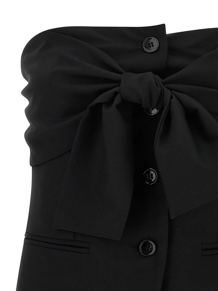 Max Mara Black Virgin Wool Tank Tops