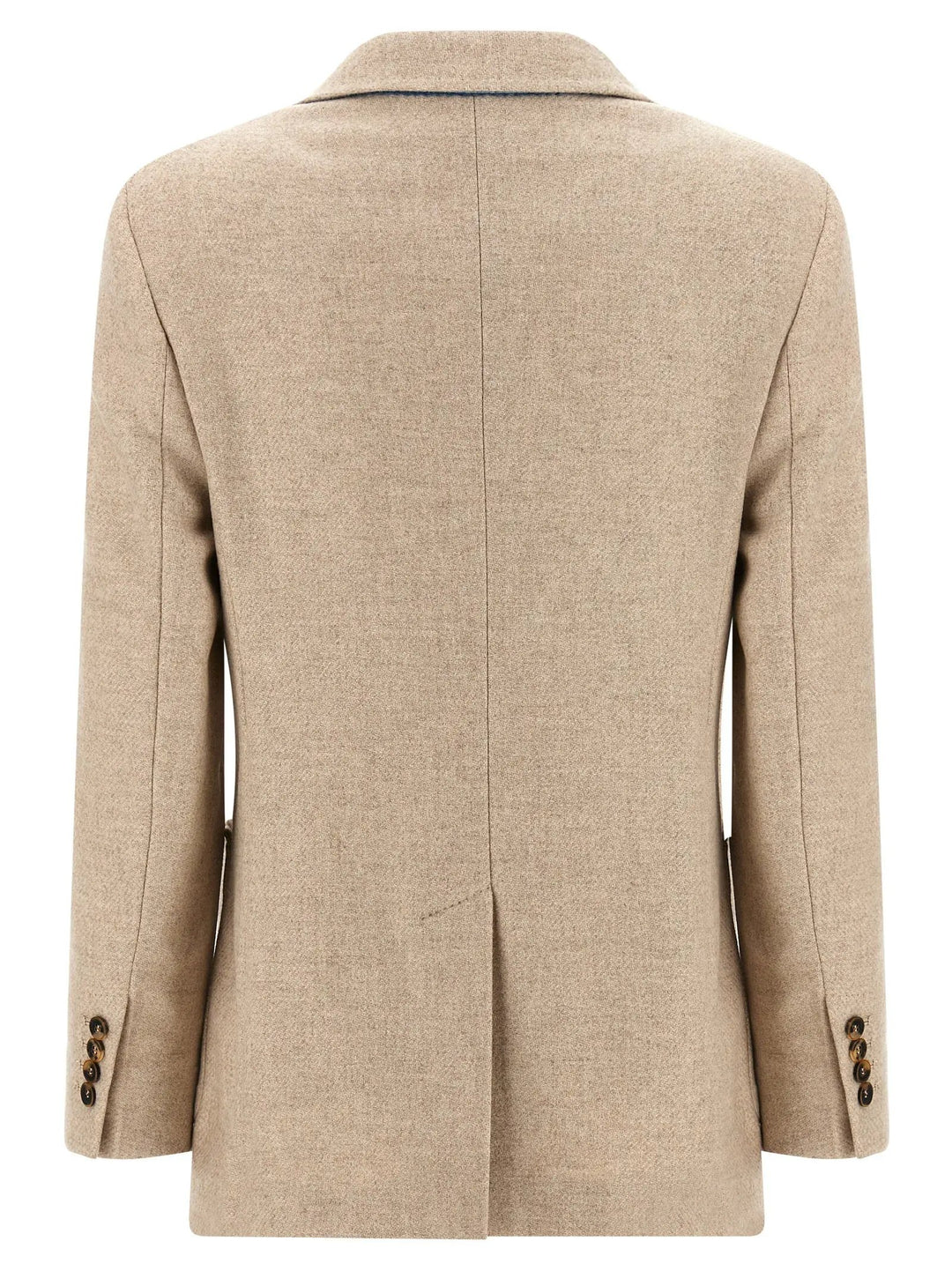 Max Mara Beige Alpaca Leather Blazer