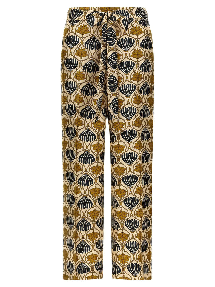 Max Mara Bicolor Silk Casual Pants