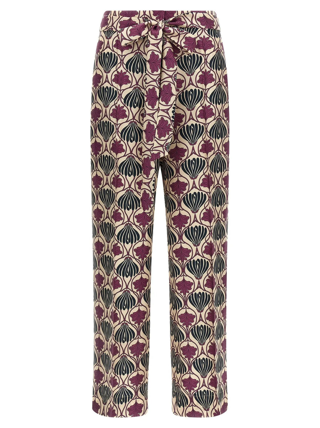 Max Mara Purple Silk Casual Pants