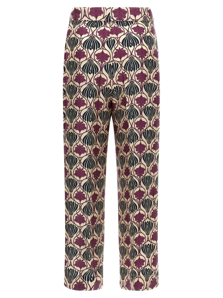 Max Mara Purple Silk Casual Pants