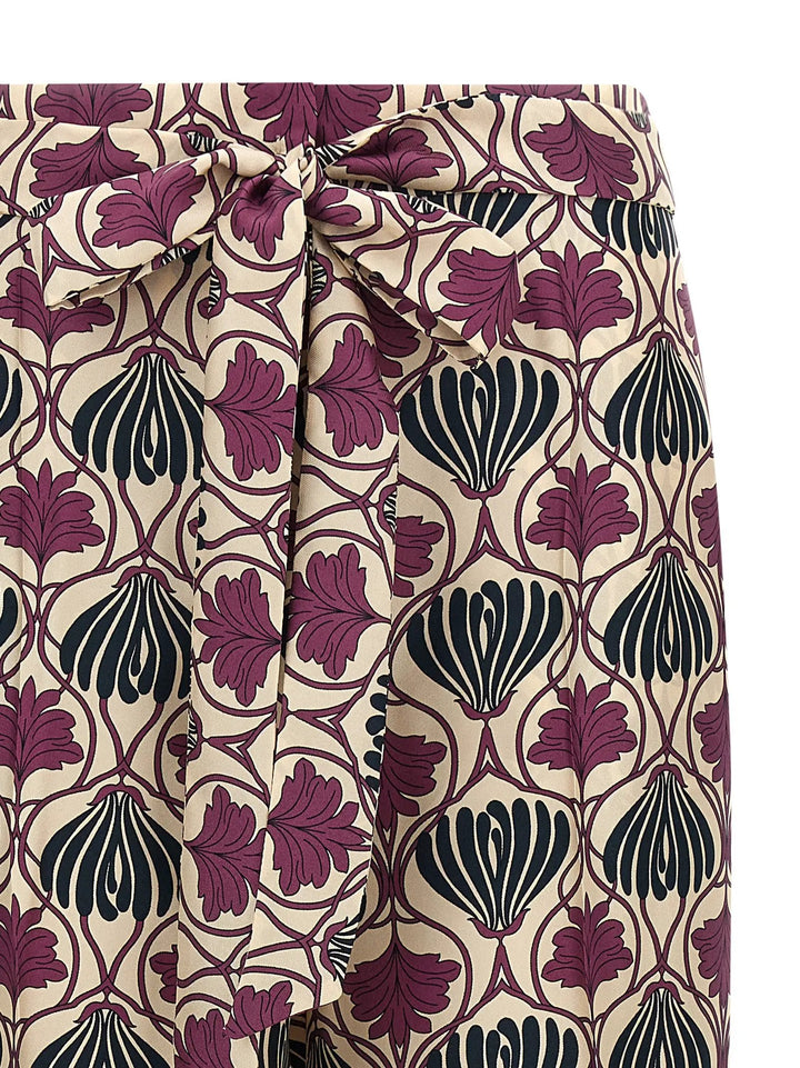 Max Mara Purple Silk Casual Pants
