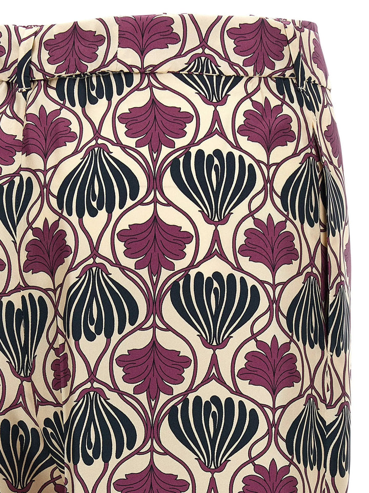 Max Mara Purple Silk Casual Pants