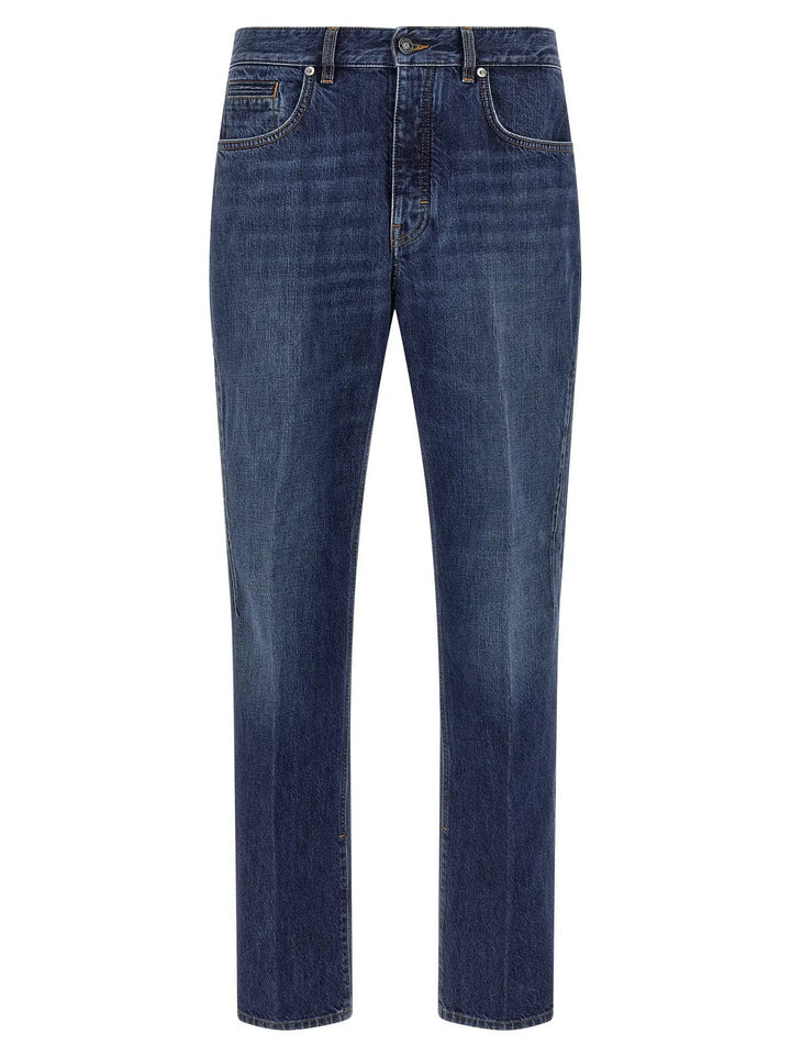 Givenchy Blue Cotton Straight-Leg Jeans