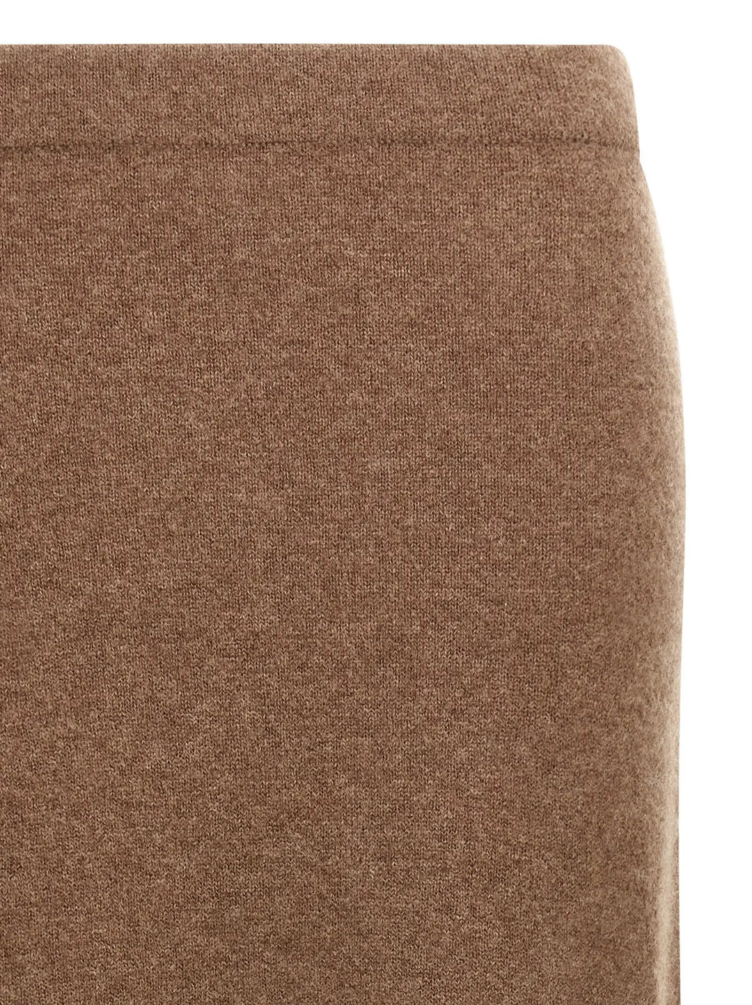 Max Mara Gray Cashmere Midi Skirt