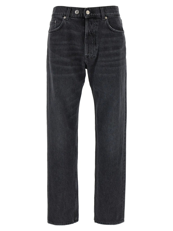 Department 5 Black Cotton Straight-Leg Jeans