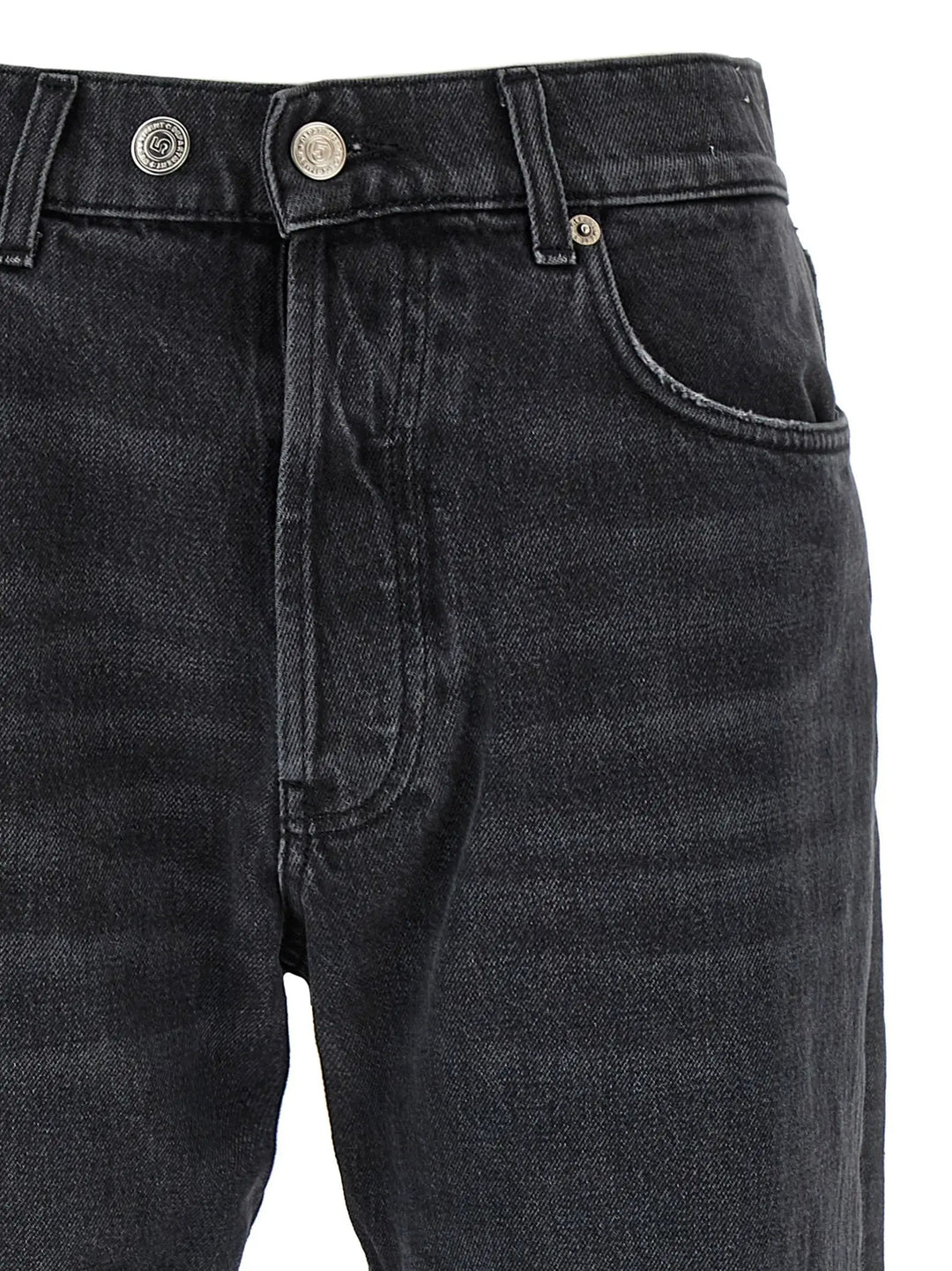Department 5 Black Cotton Straight-Leg Jeans
