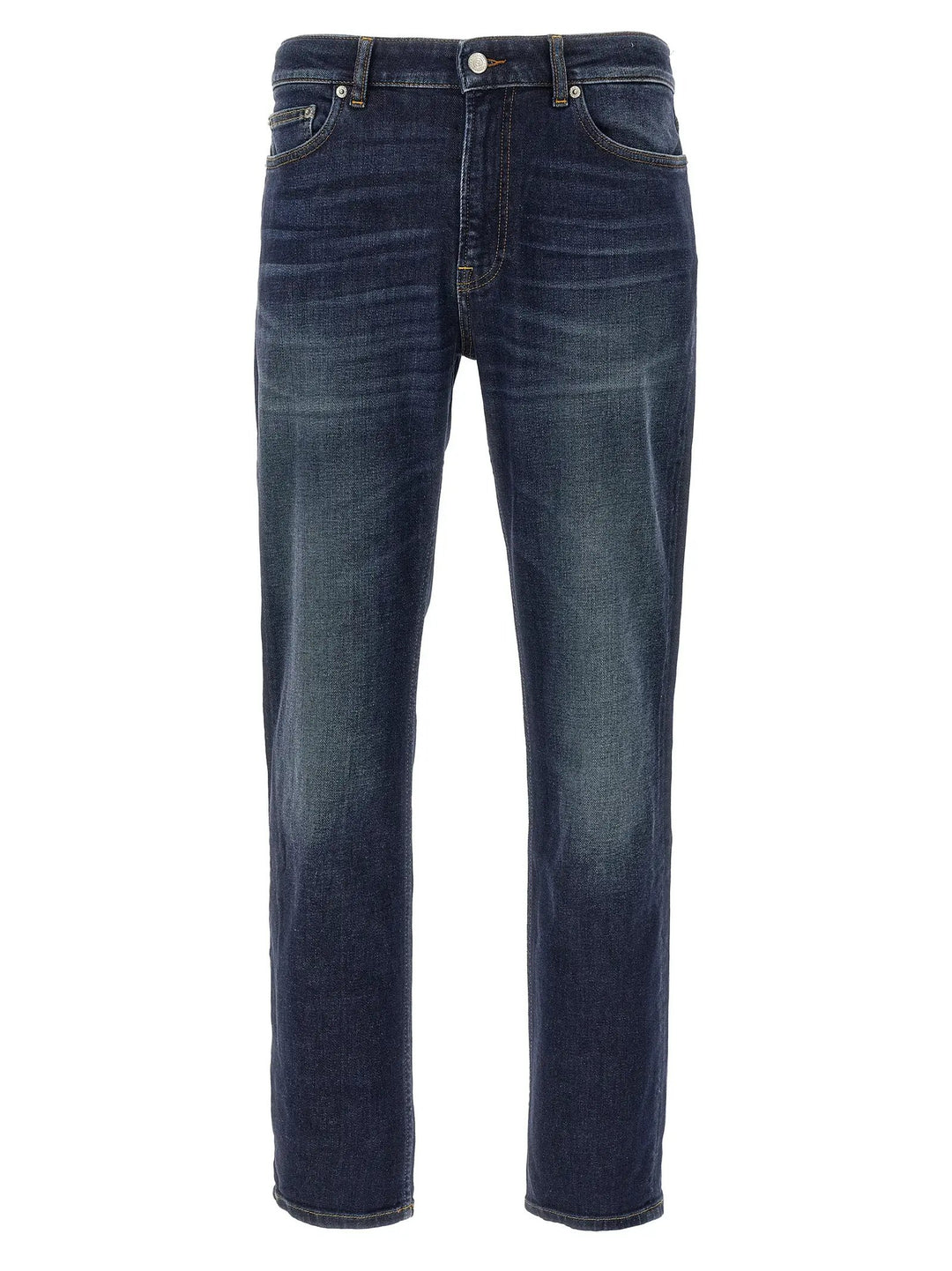 Department 5 Blue Cotton Straight-Leg Jeans