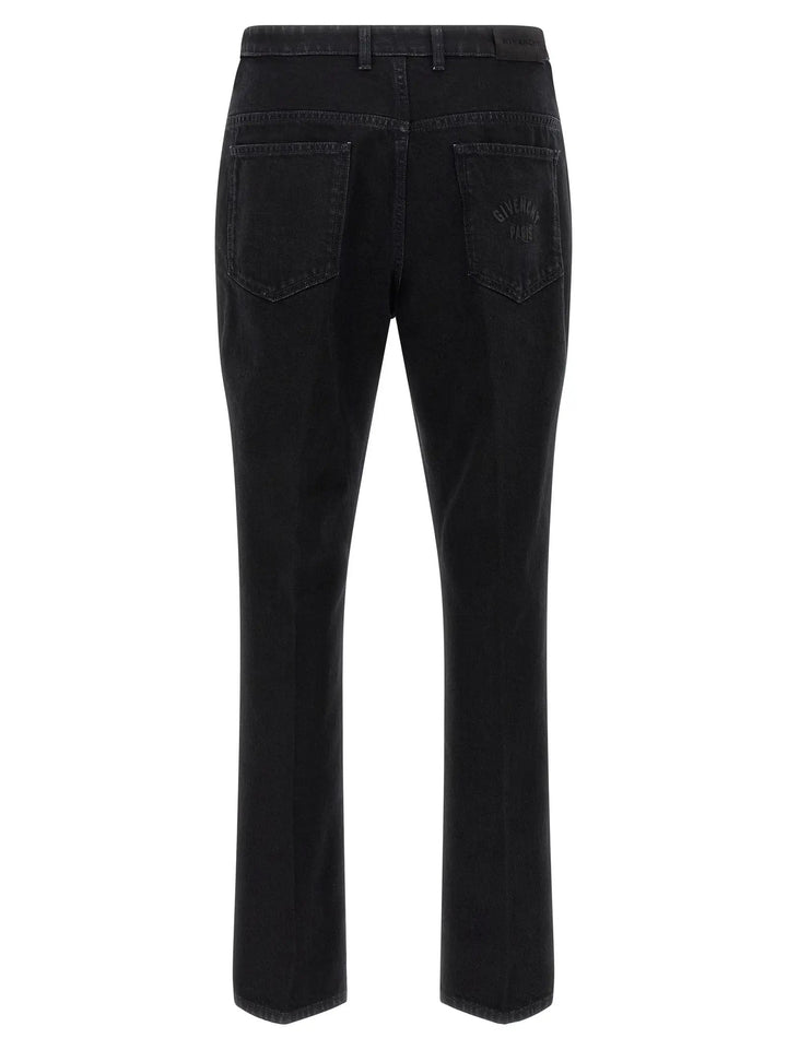 Givenchy Black Cotton Straight-Leg Jeans