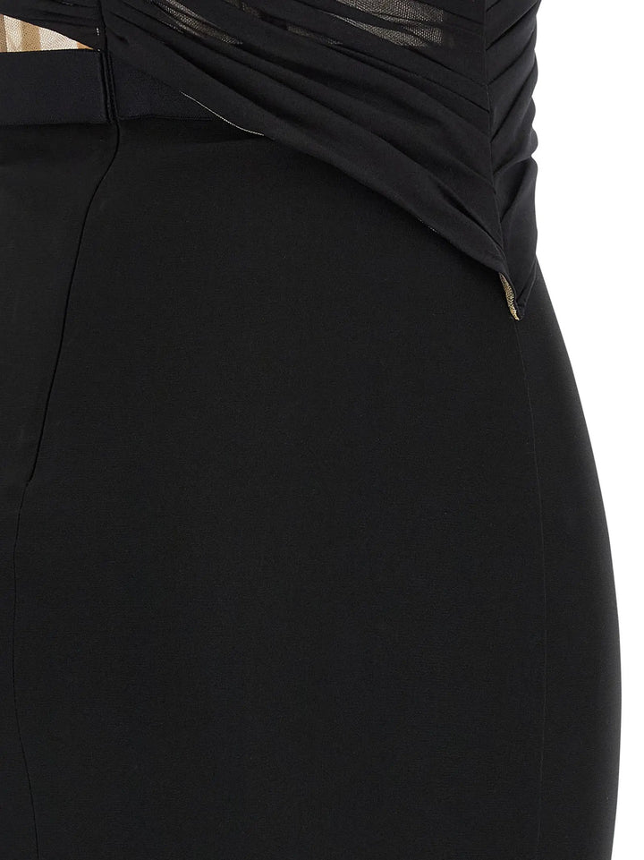 Nensi Dojaka Black Viscose Long Dress