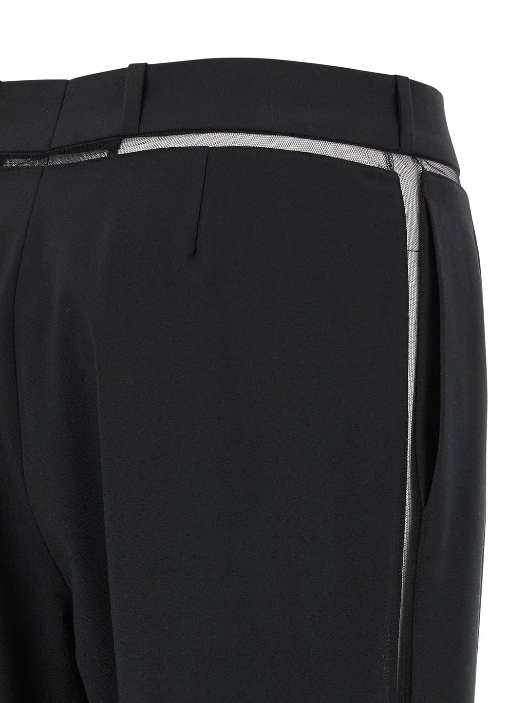 Nensi Dojaka Black Virgin Wool Casual Pants