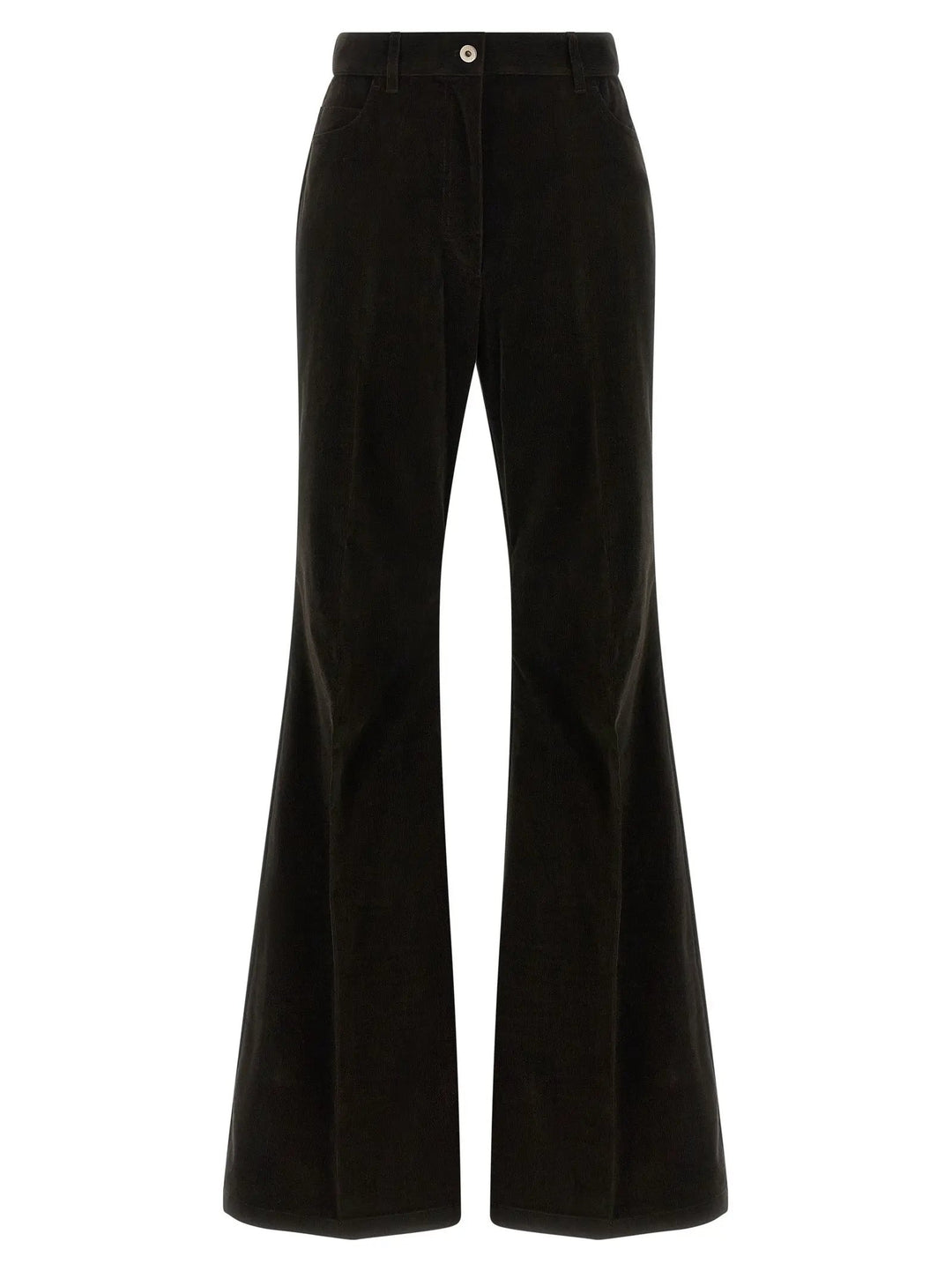 Ferragamo Brown Cotton Flared Pants
