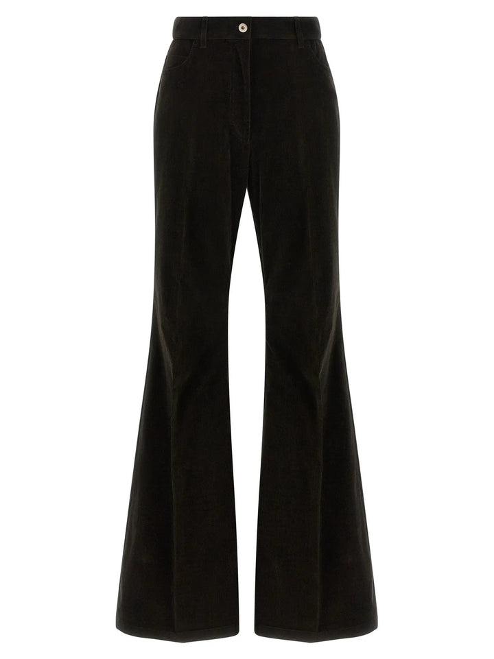Ferragamo Brown Cotton Flared Pants