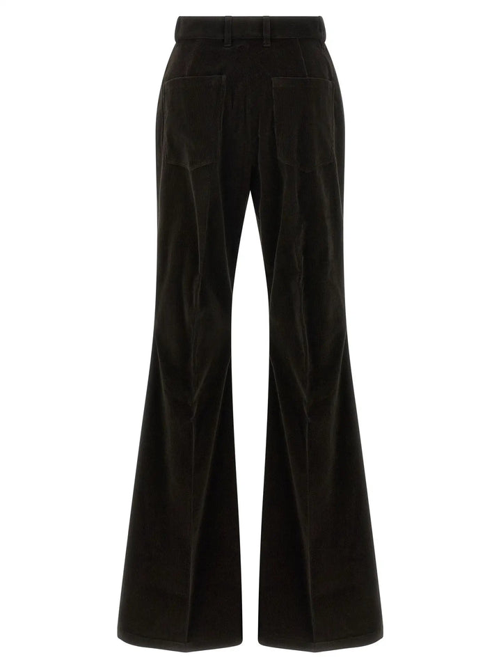 Ferragamo Brown Cotton Flared Pants