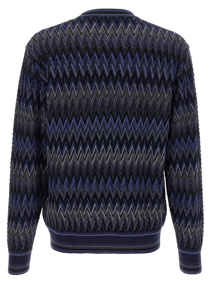 Missoni Blue Wool Cardigan