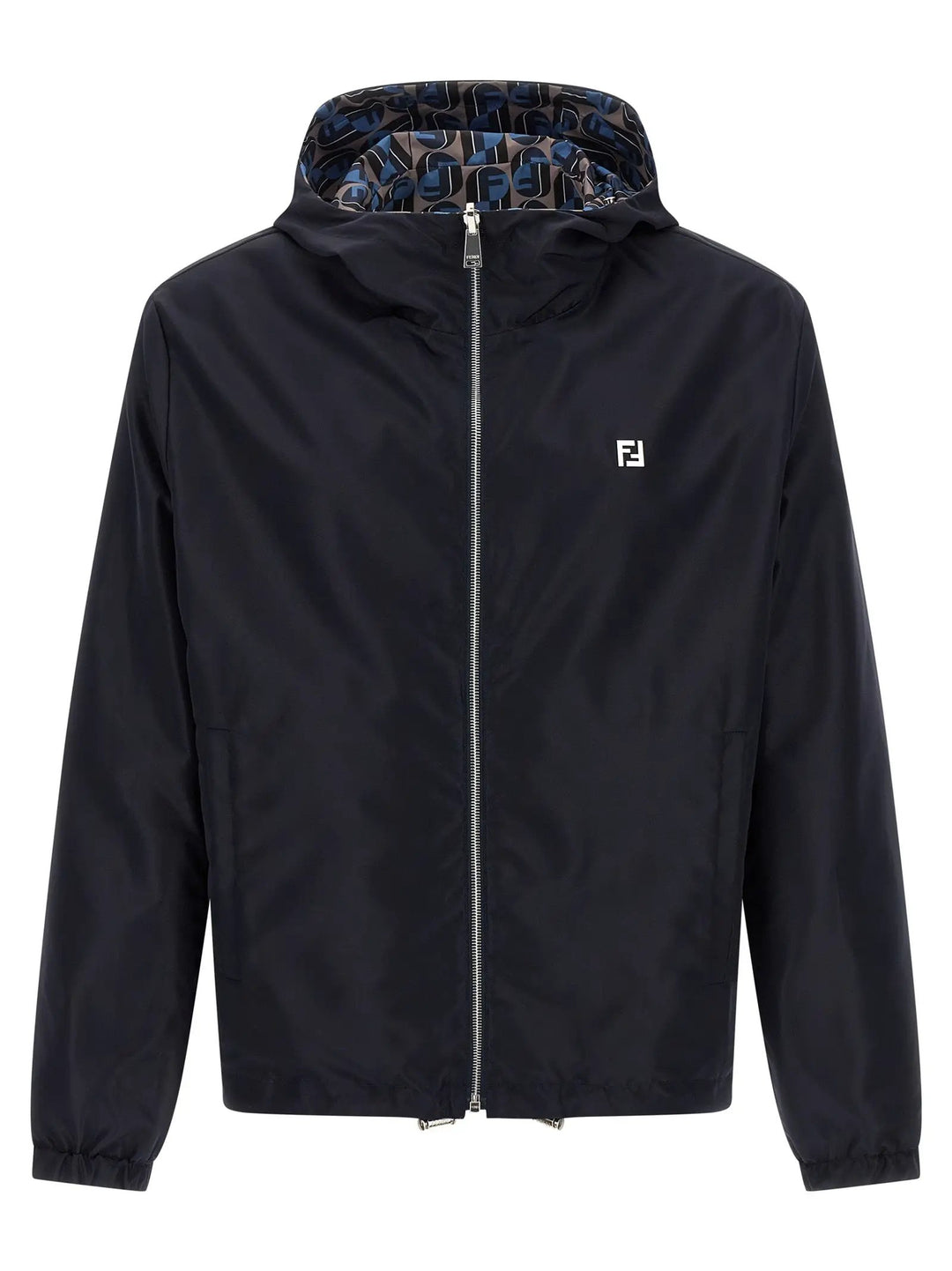 Fendi Blue Polyester Shell Jacket