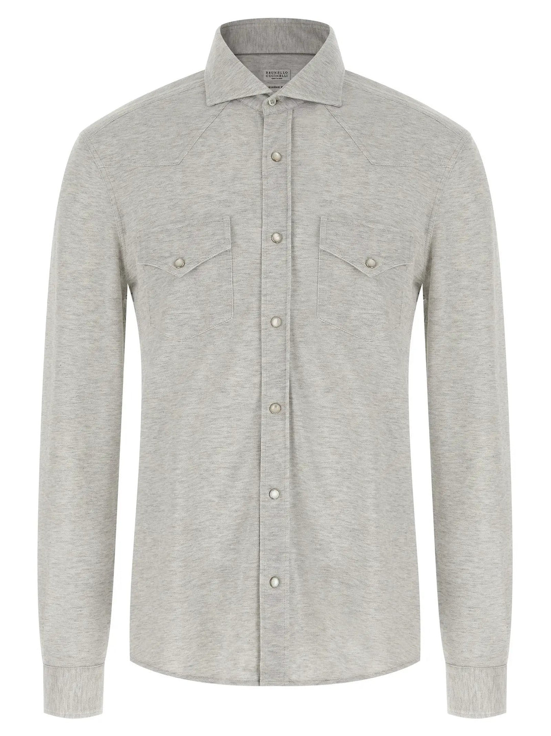 Brunello Cucinelli Gray Cotton Blouse