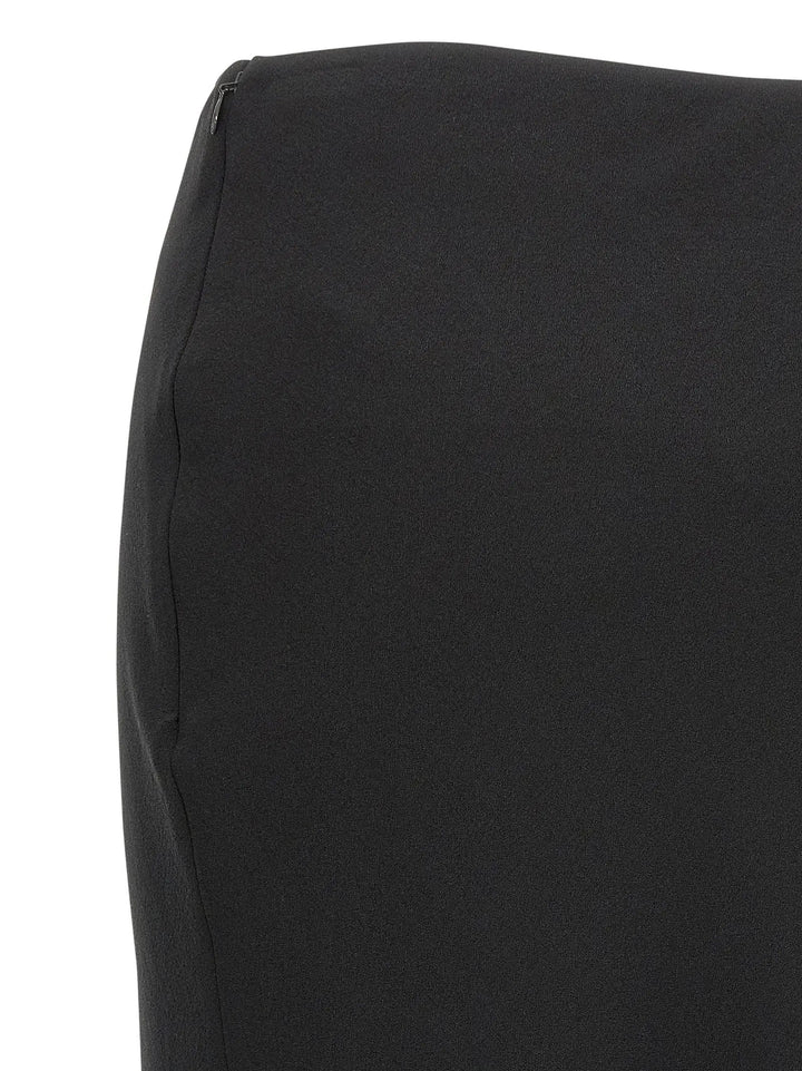 Alessandra Rich Black Virgin Wool Mini Skirt