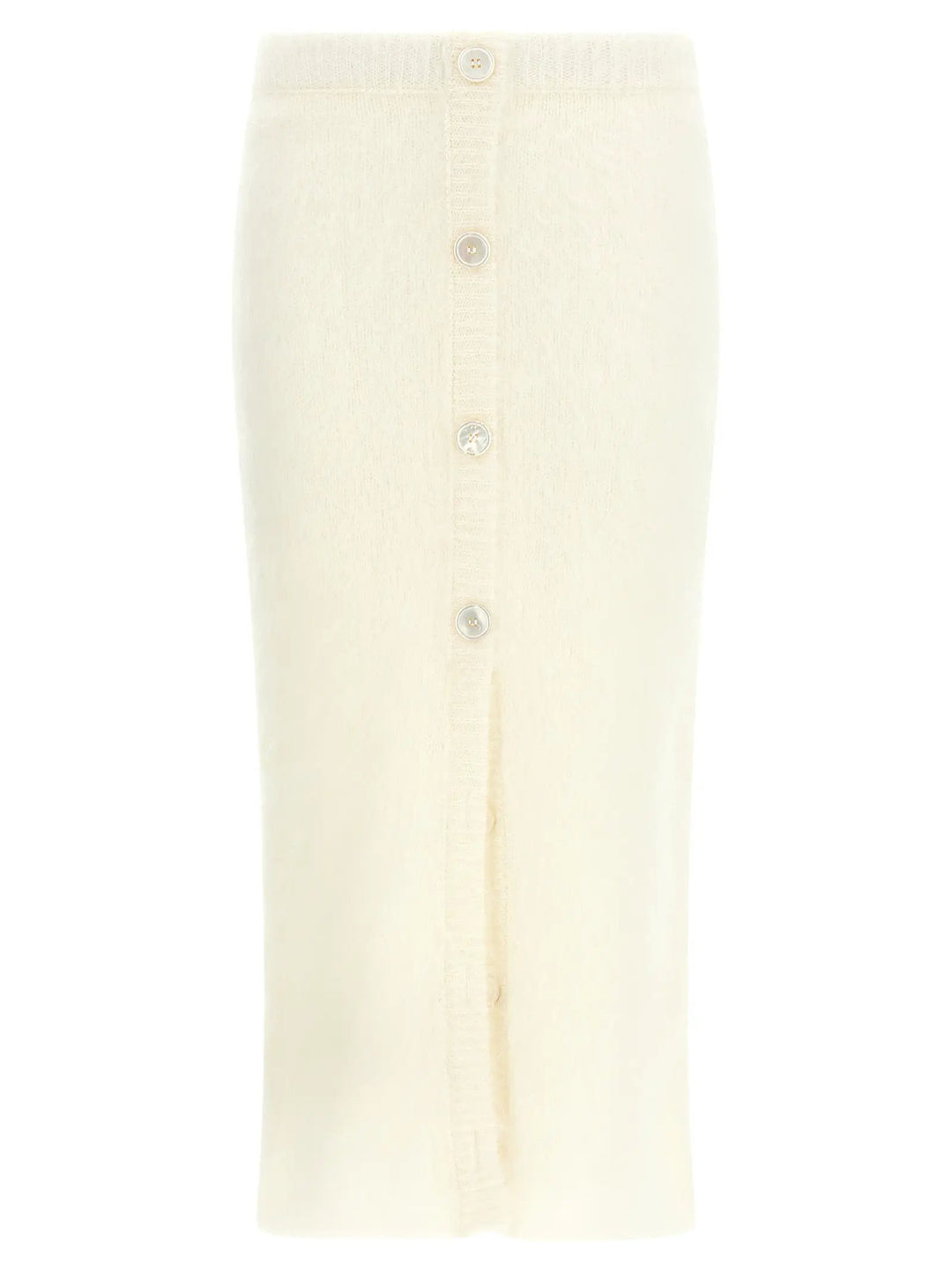 Alessandra Rich White Other Fibres Midi Skirt