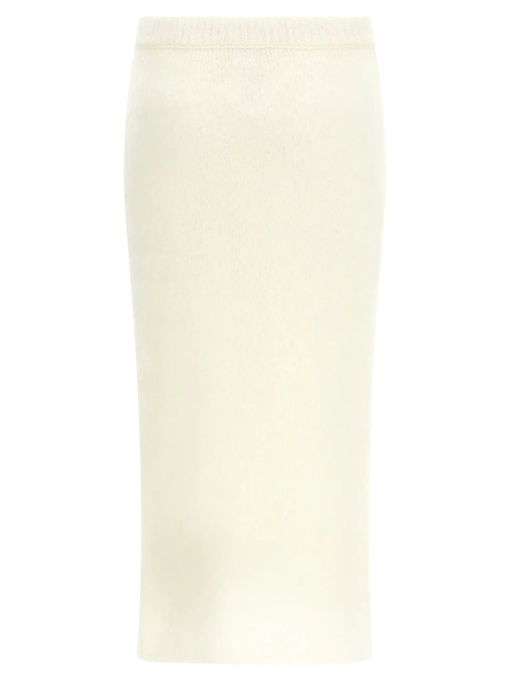 Alessandra Rich White Other Fibres Midi Skirt