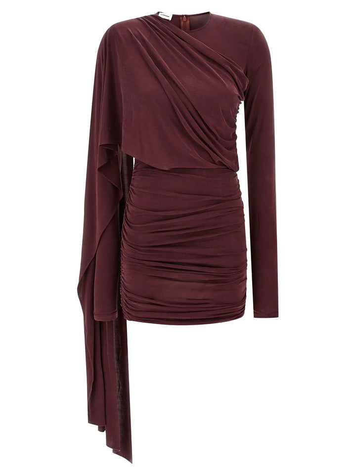 The Andamane Bordeaux Copper Short Dress