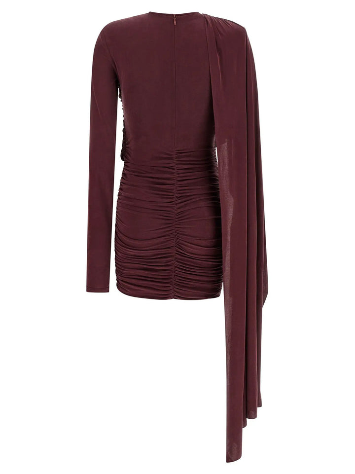 The Andamane Bordeaux Copper Short Dress