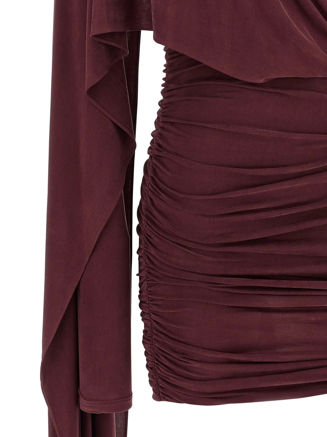 The Andamane Bordeaux Copper Short Dress