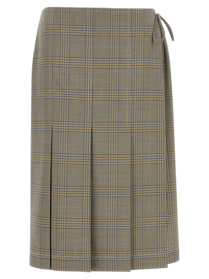 Marni Gray Polyester Midi Skirt