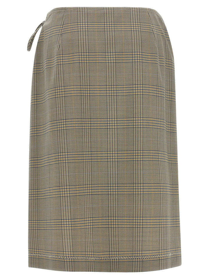 Marni Gray Polyester Midi Skirt