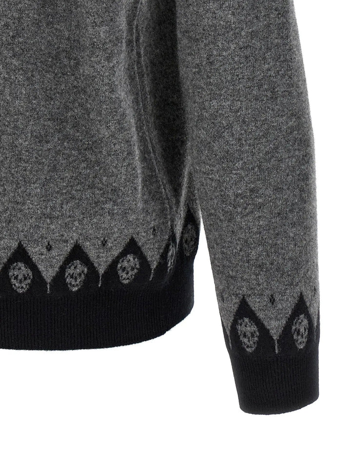 Alexander McQueen Gray Wool Cardigan