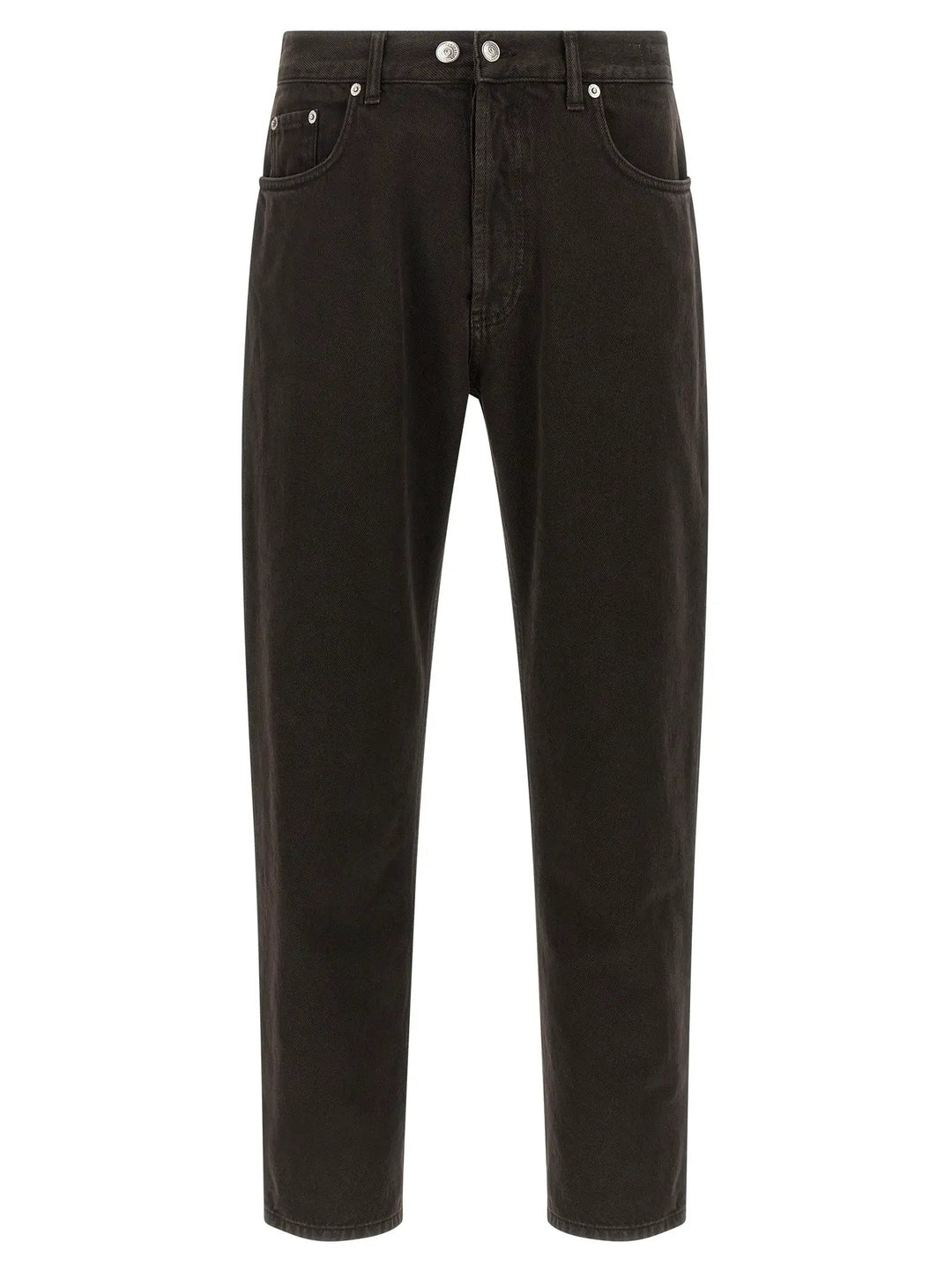Department 5 Black Cotton Tapered Jeans