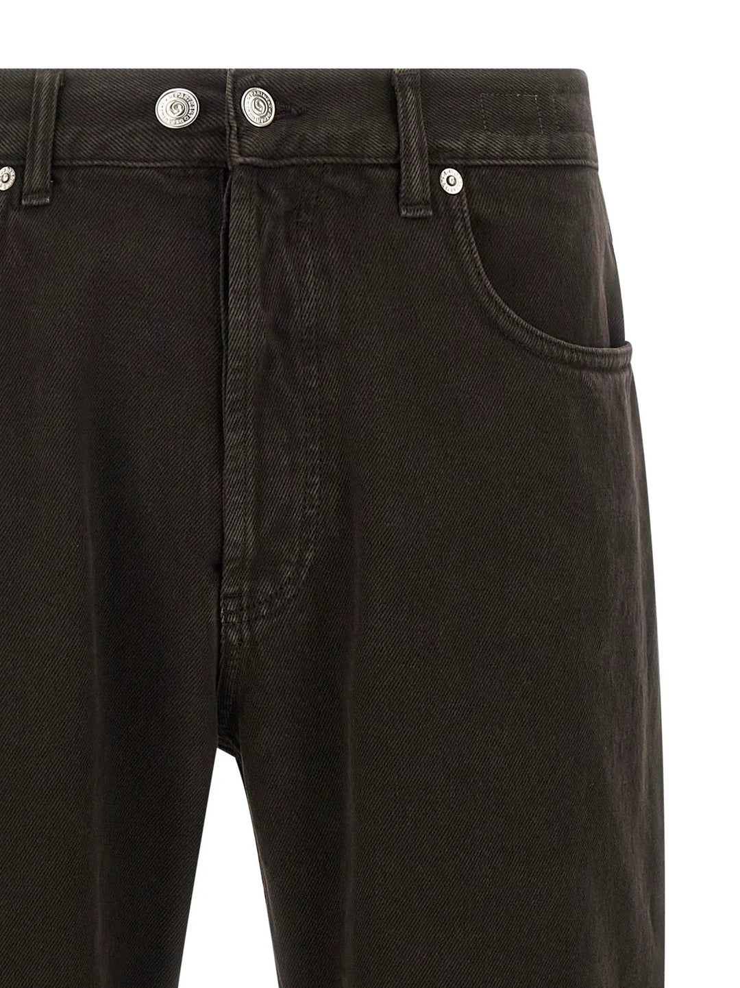 Department 5 Black Cotton Tapered Jeans