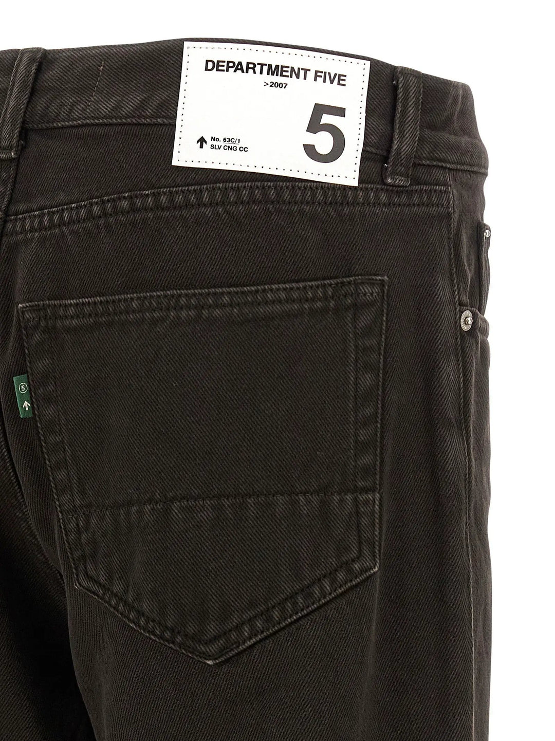 Department 5 Black Cotton Tapered Jeans